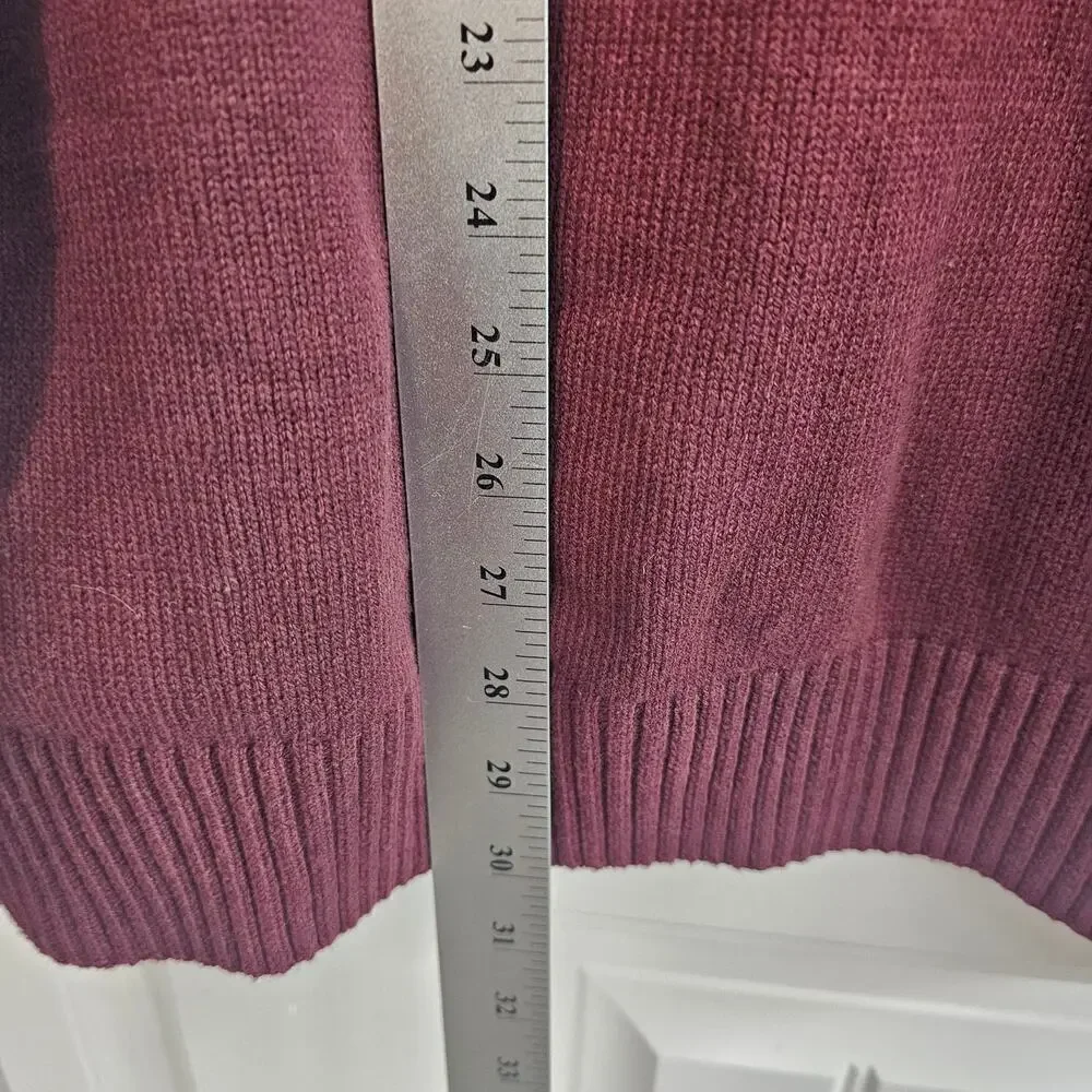 Izod Sweater Mens Size XXL Knit Burgundy Pullover Cotton Soft Natural Stretch